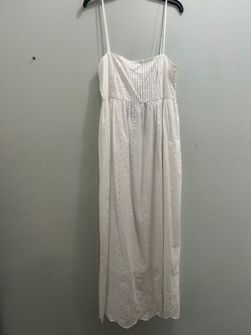 Strappy White Eyelet Maxi Dress - Elegant Summer Style - Picture 2 of 7